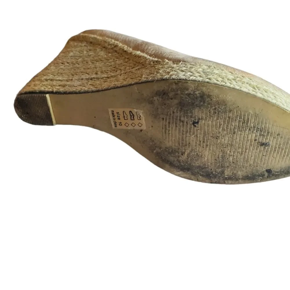 MICHAEL ANTONIO espadrille wedge heels 10